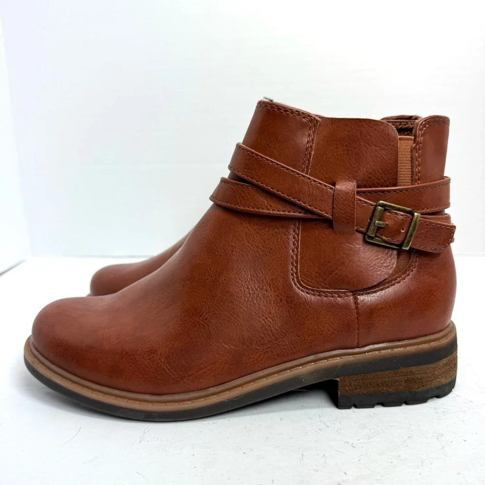 B.O.C‎ Claire Dark Tan Ankle Boots Women’s Size 6M